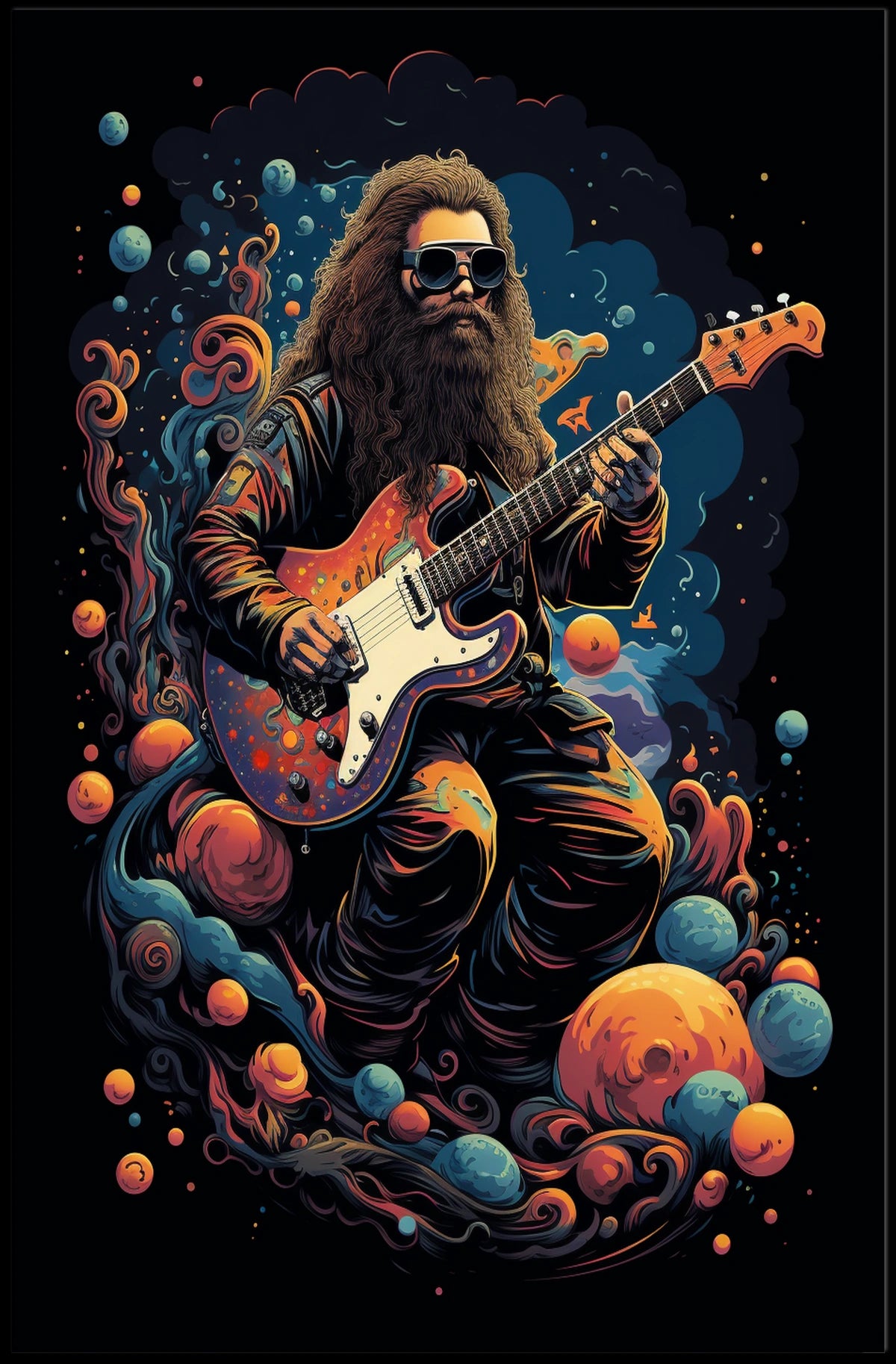 Cosmic Guitarist Poster
