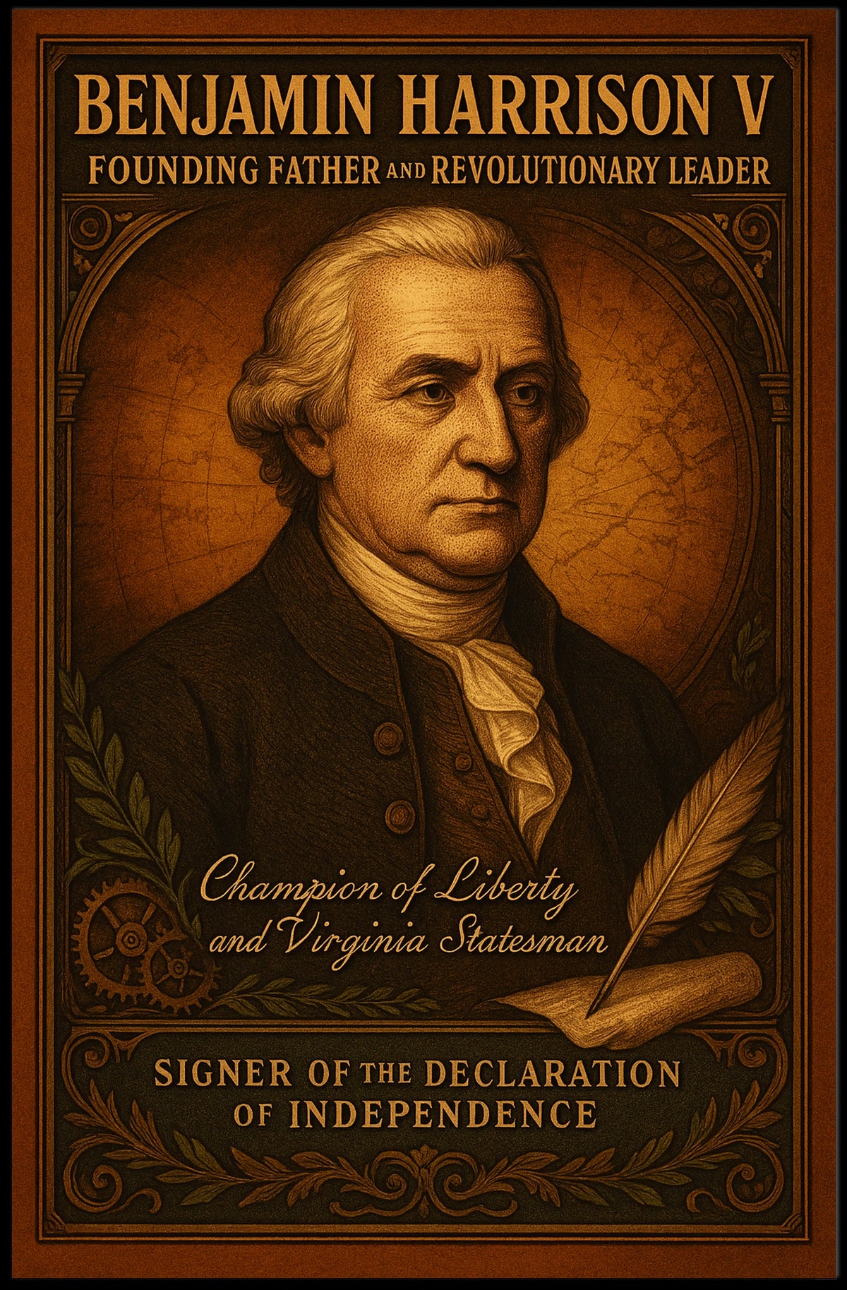 Benjamin Harrison V Founding Father Poster