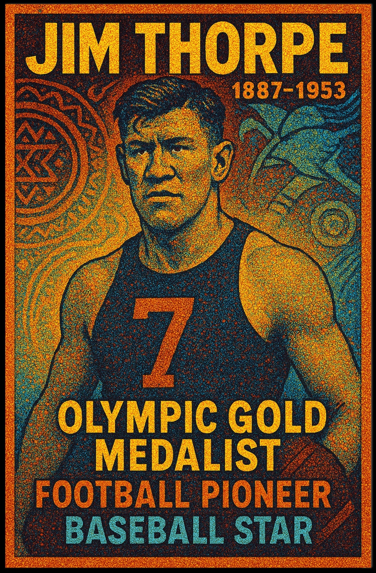 Celebrating Jim Thorpe A Legendary Athlete Poster
