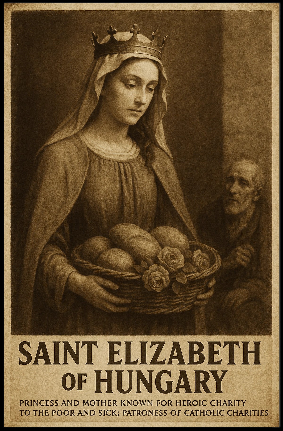 Saint Elizabeth Of Hungary Poster