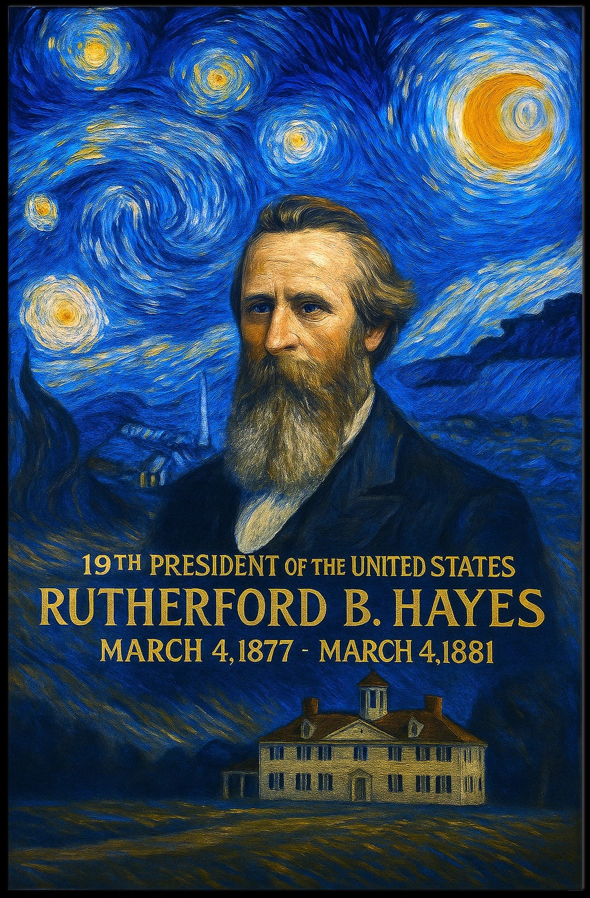 Rutherford B. Hayes 19th President of the United States Presidential Masterpiece Series Poster