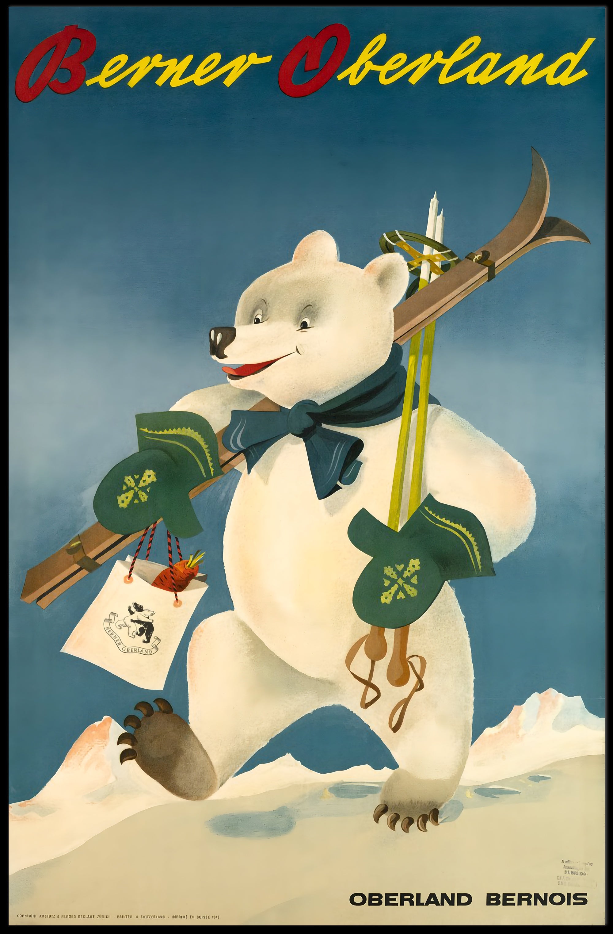 Berner Oberland Winter Adventure Poster PosterGoat