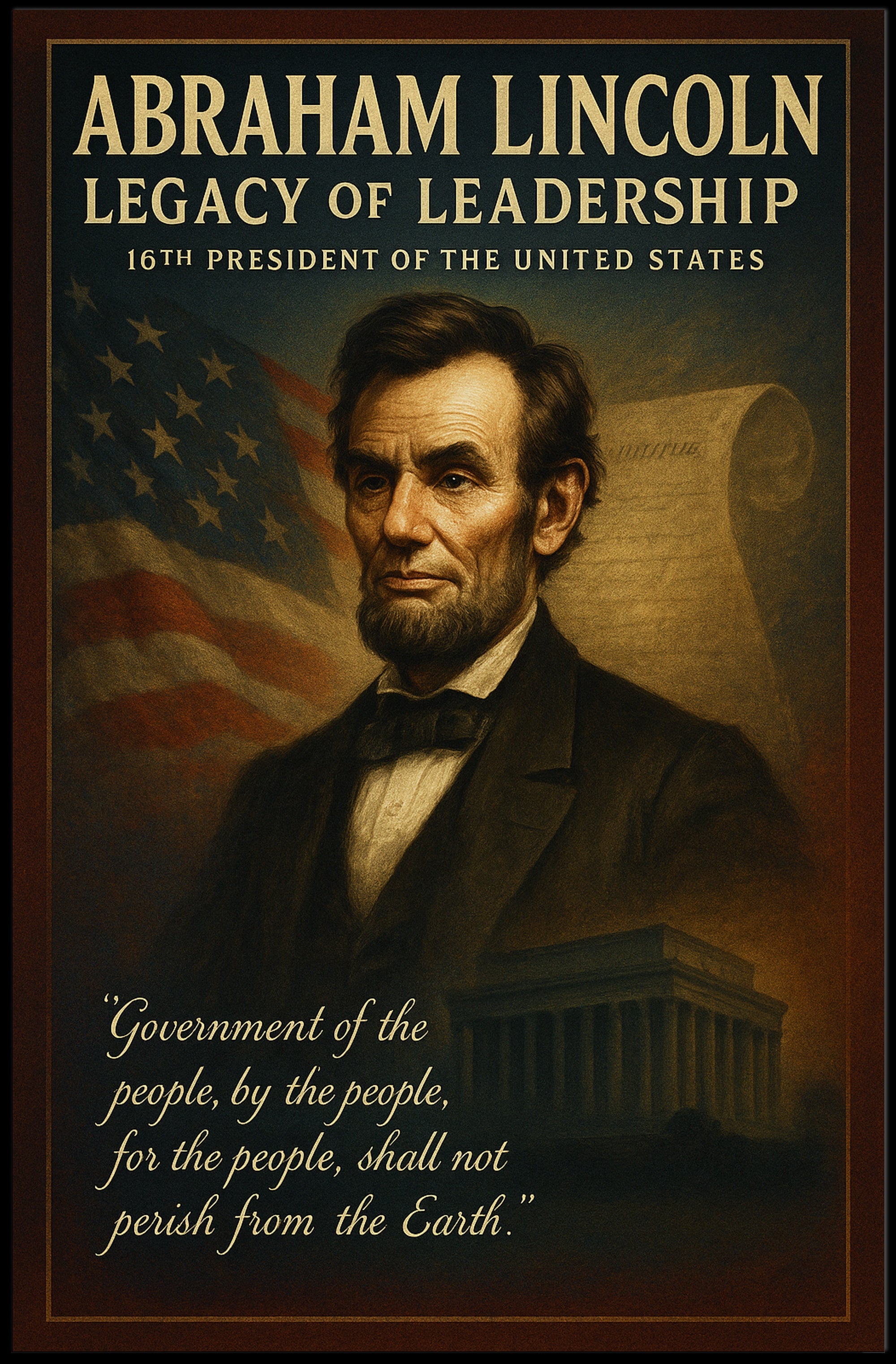 Abraham Lincoln Patriotic Historical or Presidential Poster