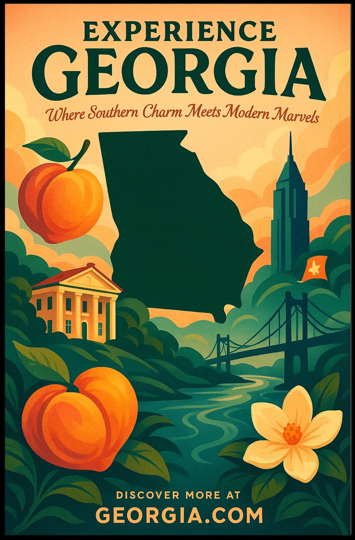 Experience Georgia Southern Charm Poster