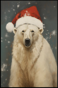 Festive Polar Bear Poster