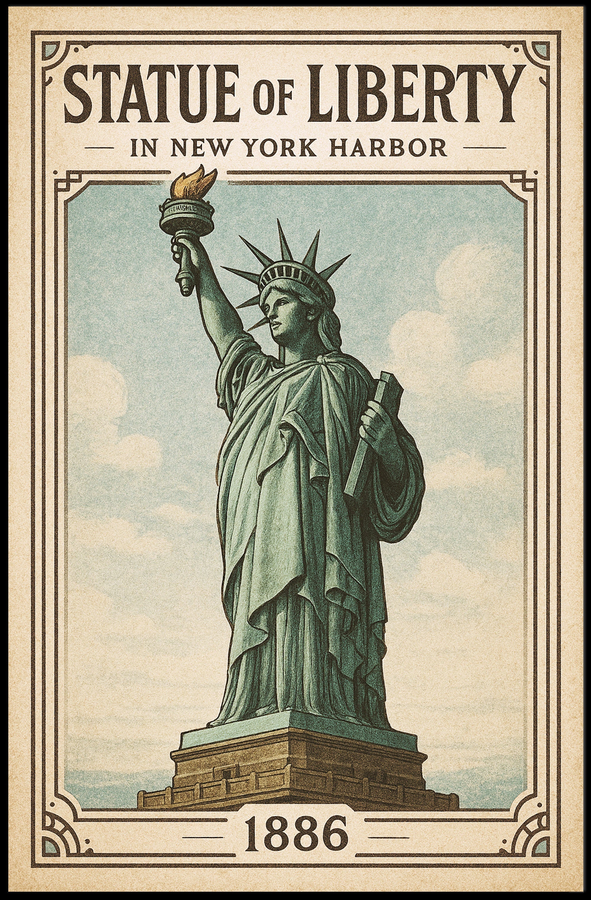 Statue of Liberty 1886 Poster PosterGoat