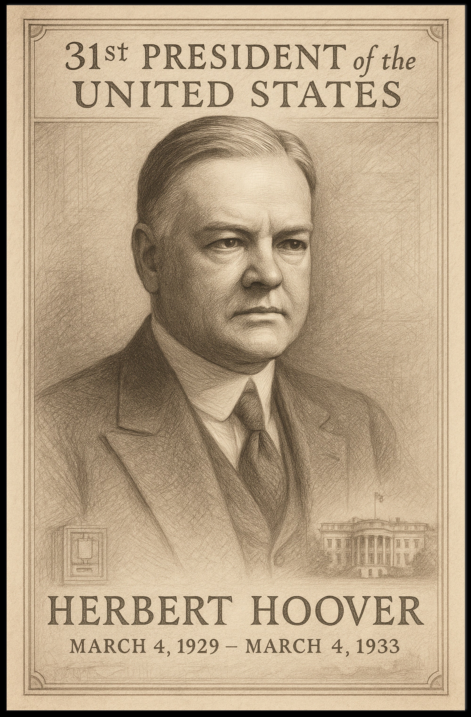 Herbert Hoover 31st President Poster PosterGoat