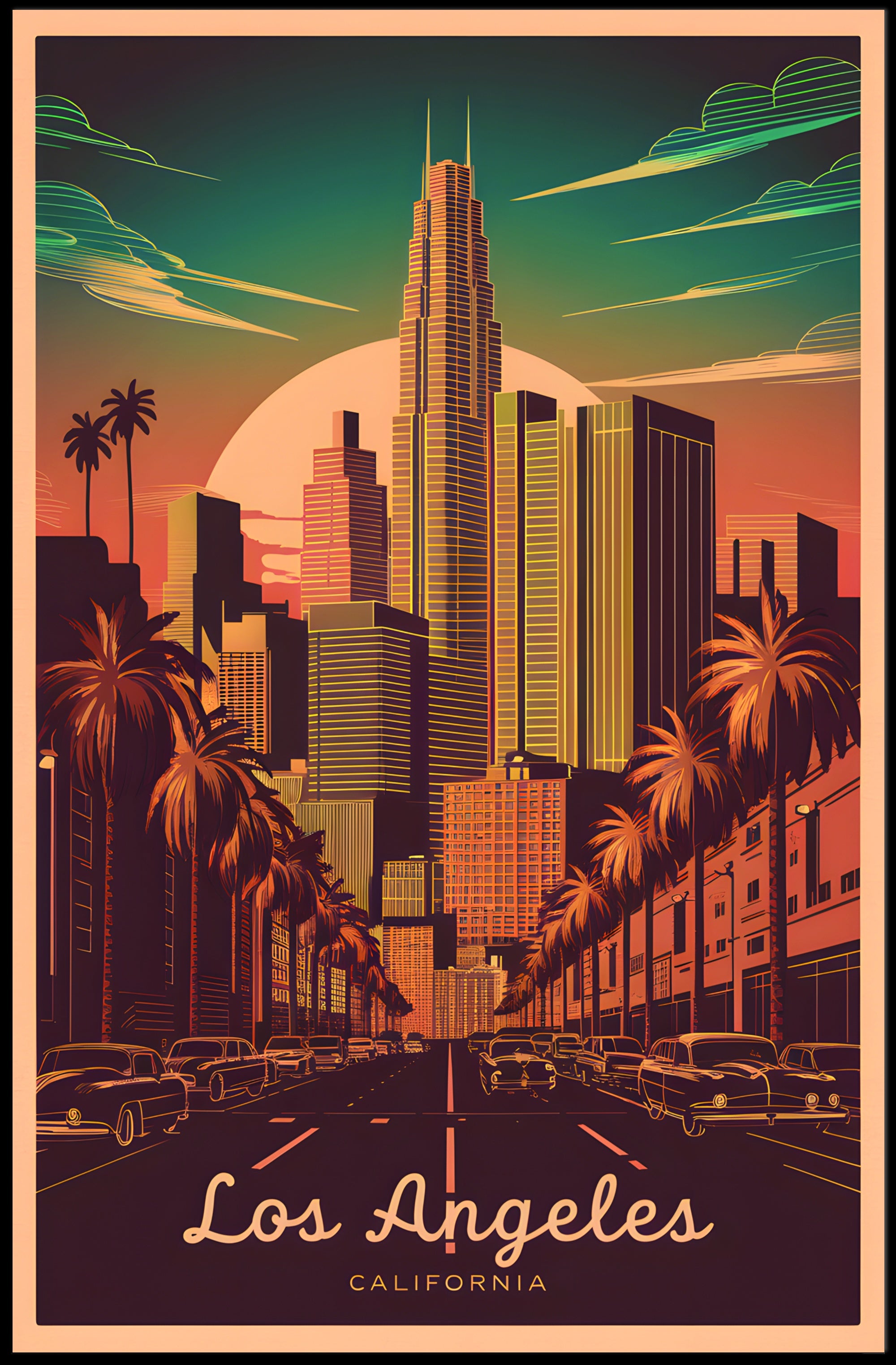Los Angeles Cityscape Poster