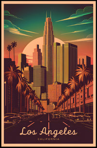 Los Angeles Cityscape Poster