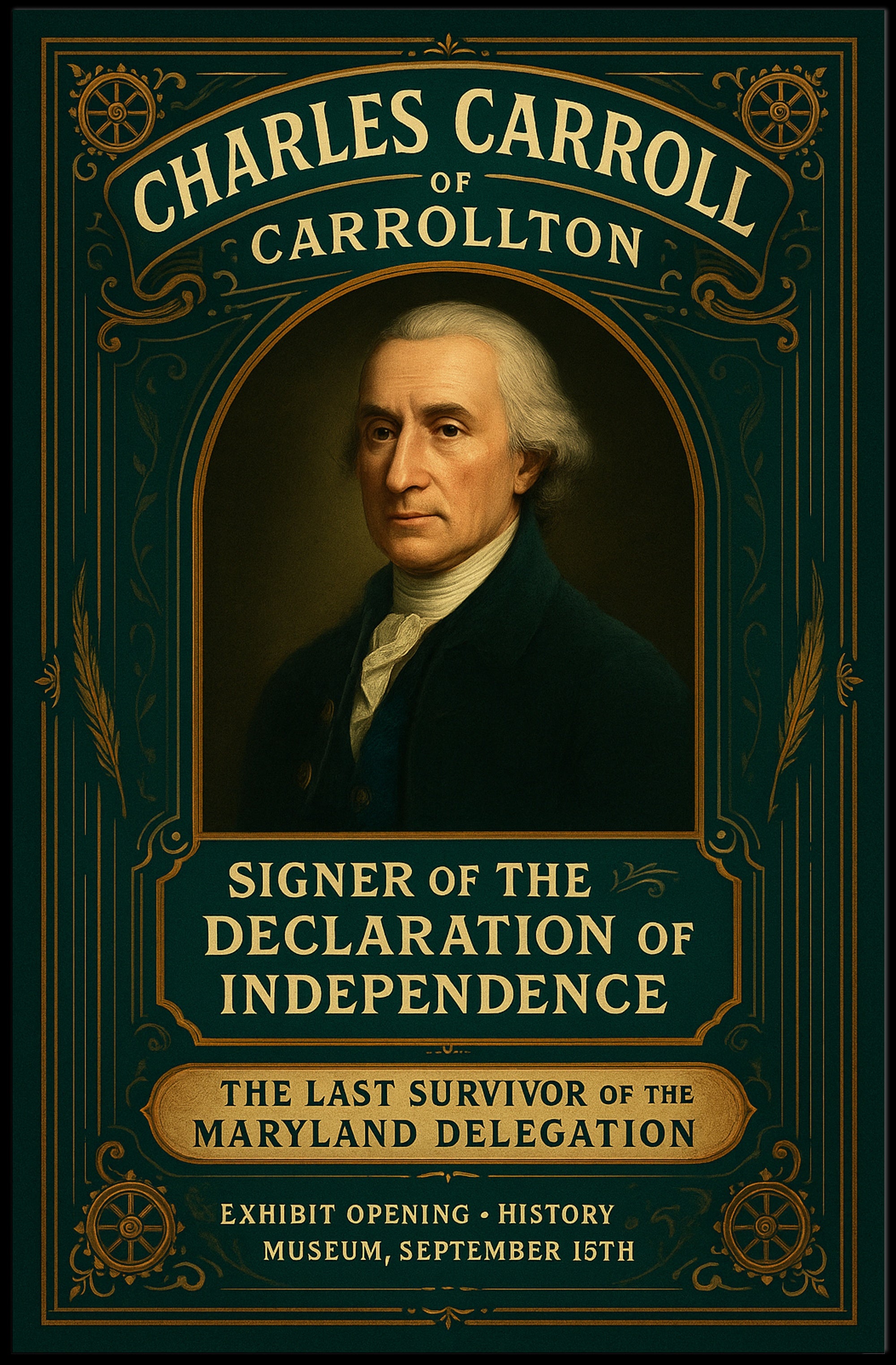 Charles Carroll of Carrollton Signer of the Declaration of Independence Poster PosterGoat