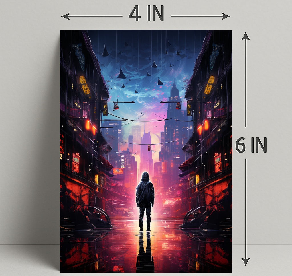 Neon Cityscape Poster