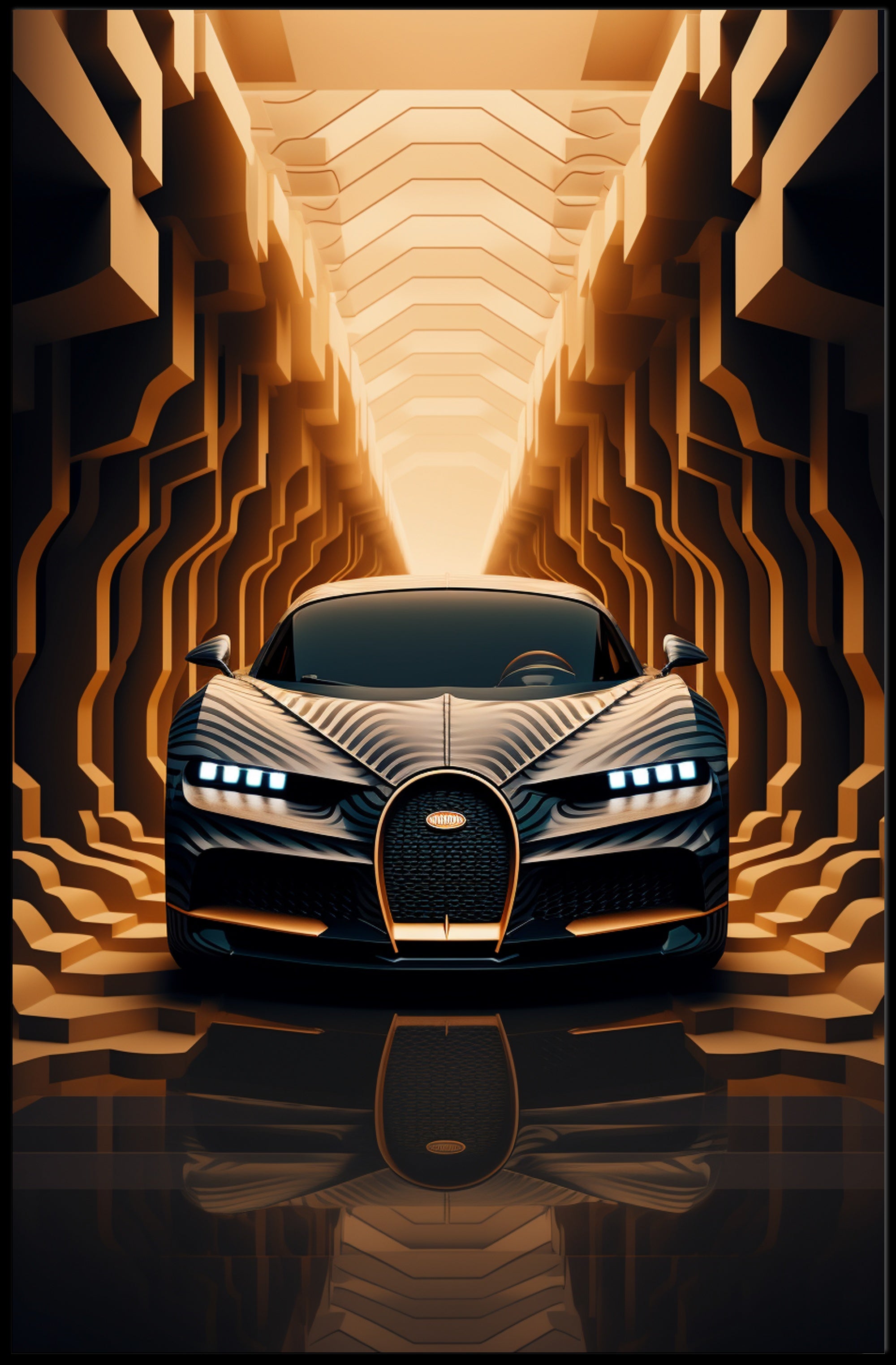 Futuristic Elegance on Wheels Poster PosterGoat