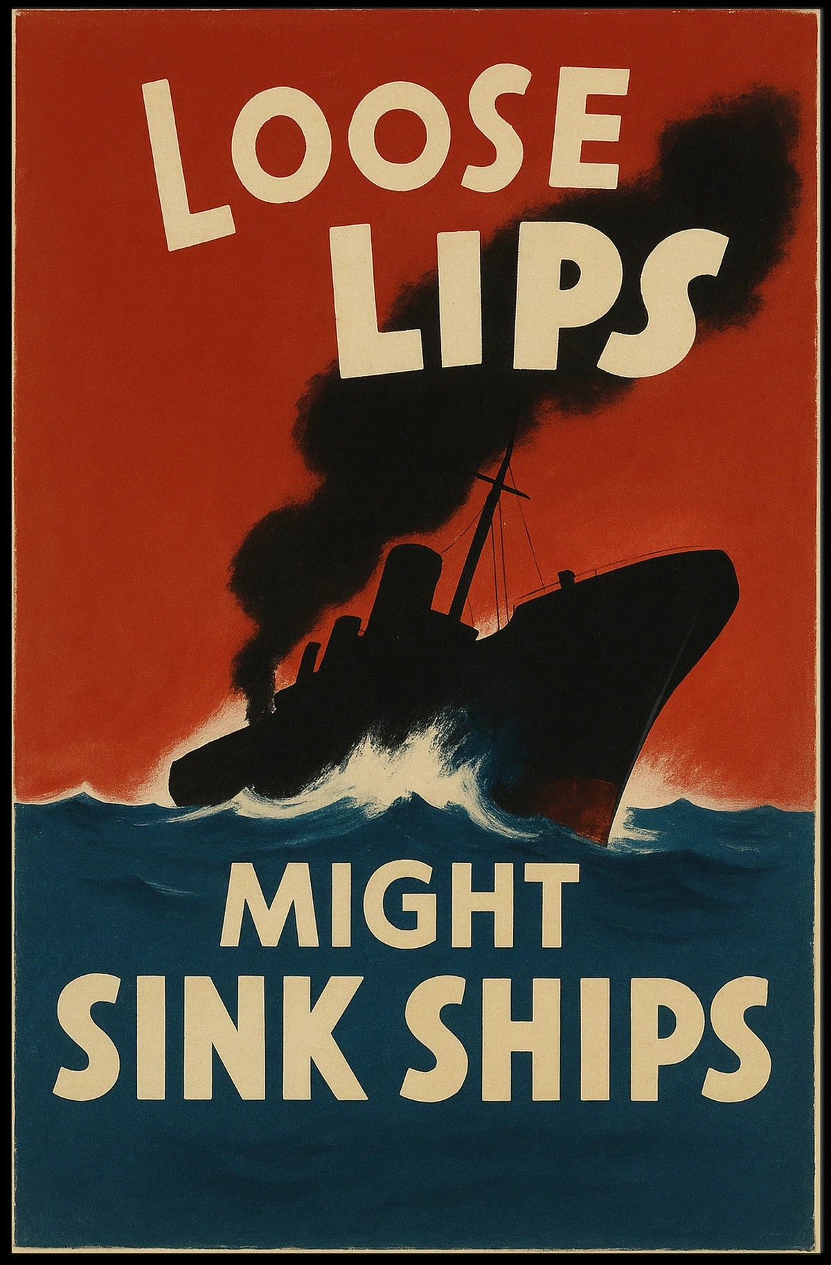 Loose Lips Might Sink Ships Poster