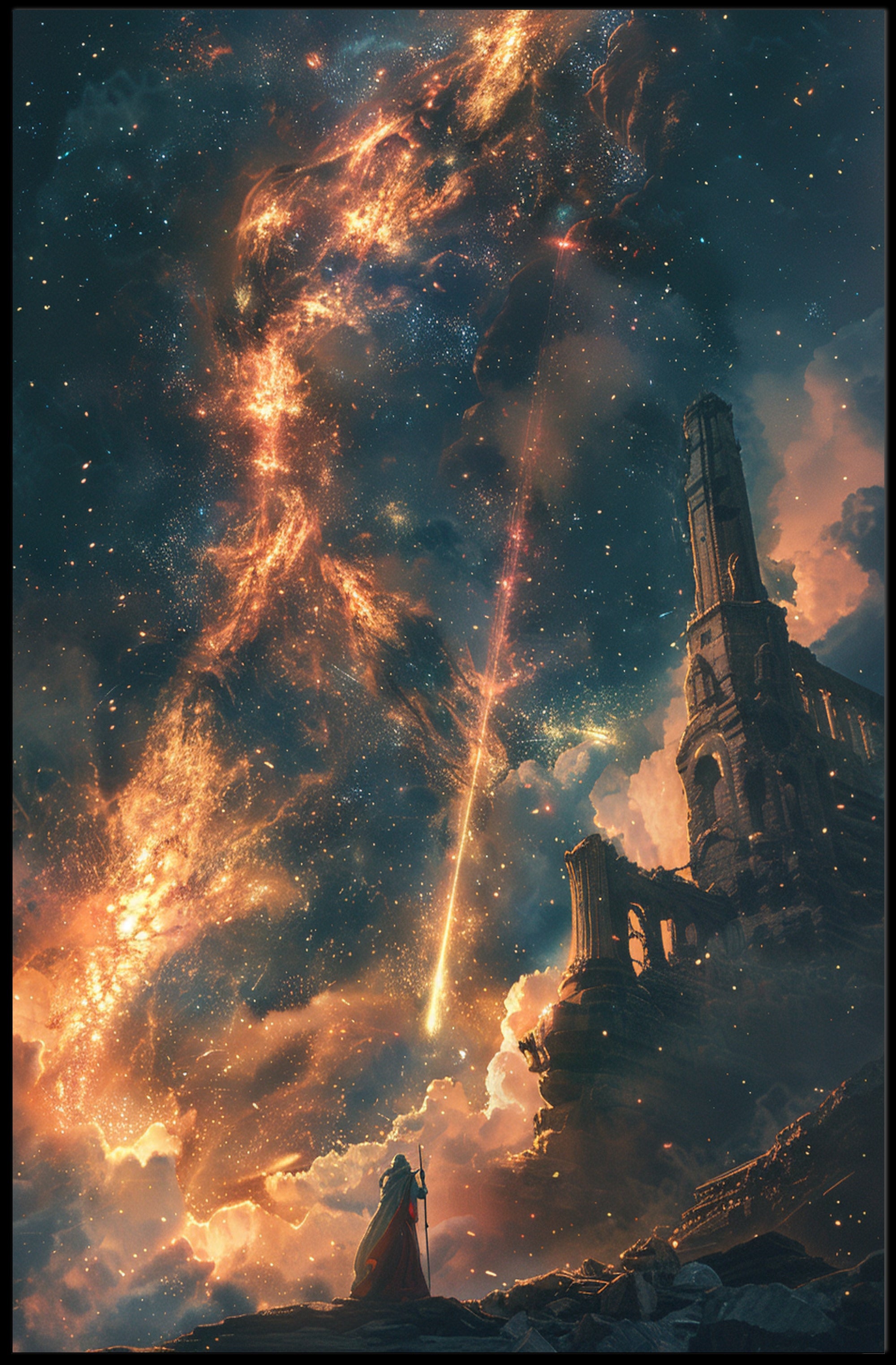 Celestial Exploration Fantasy or Mythology Poster PosterGoat