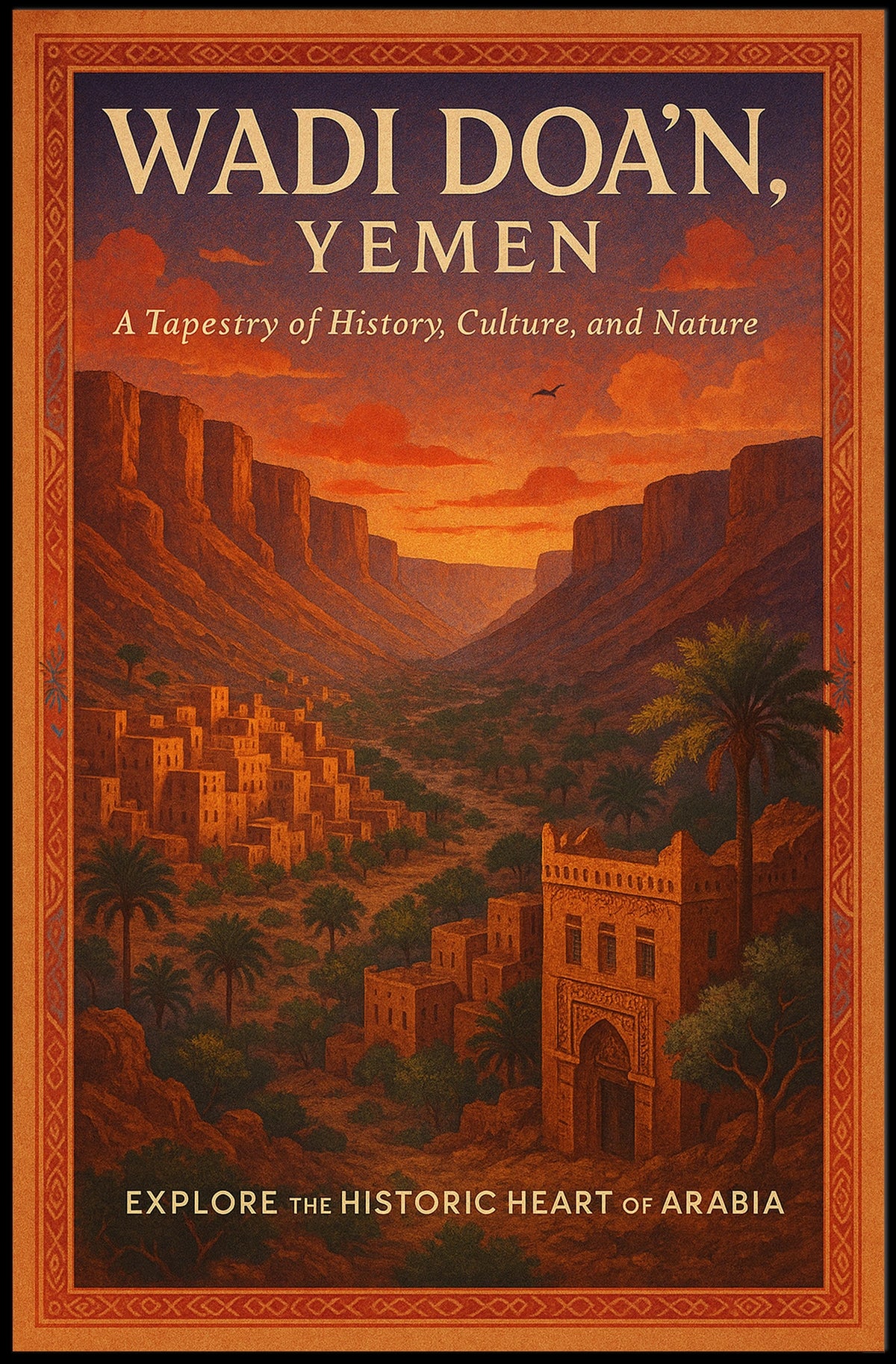 Wadi Doan, Yemen A Tapestry Of Poster
