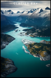 Glacier Bay Travel Poster Serene Landscape Wall Art