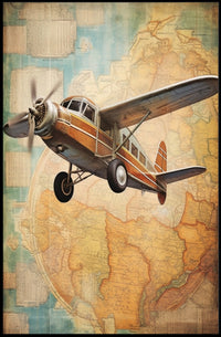 Vintage Aviation Adventure Poster