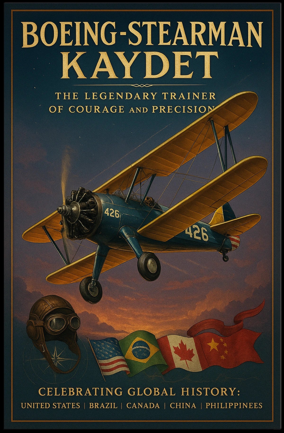 Boeing-Stearman Kaydet The Legendary Trainer Poster