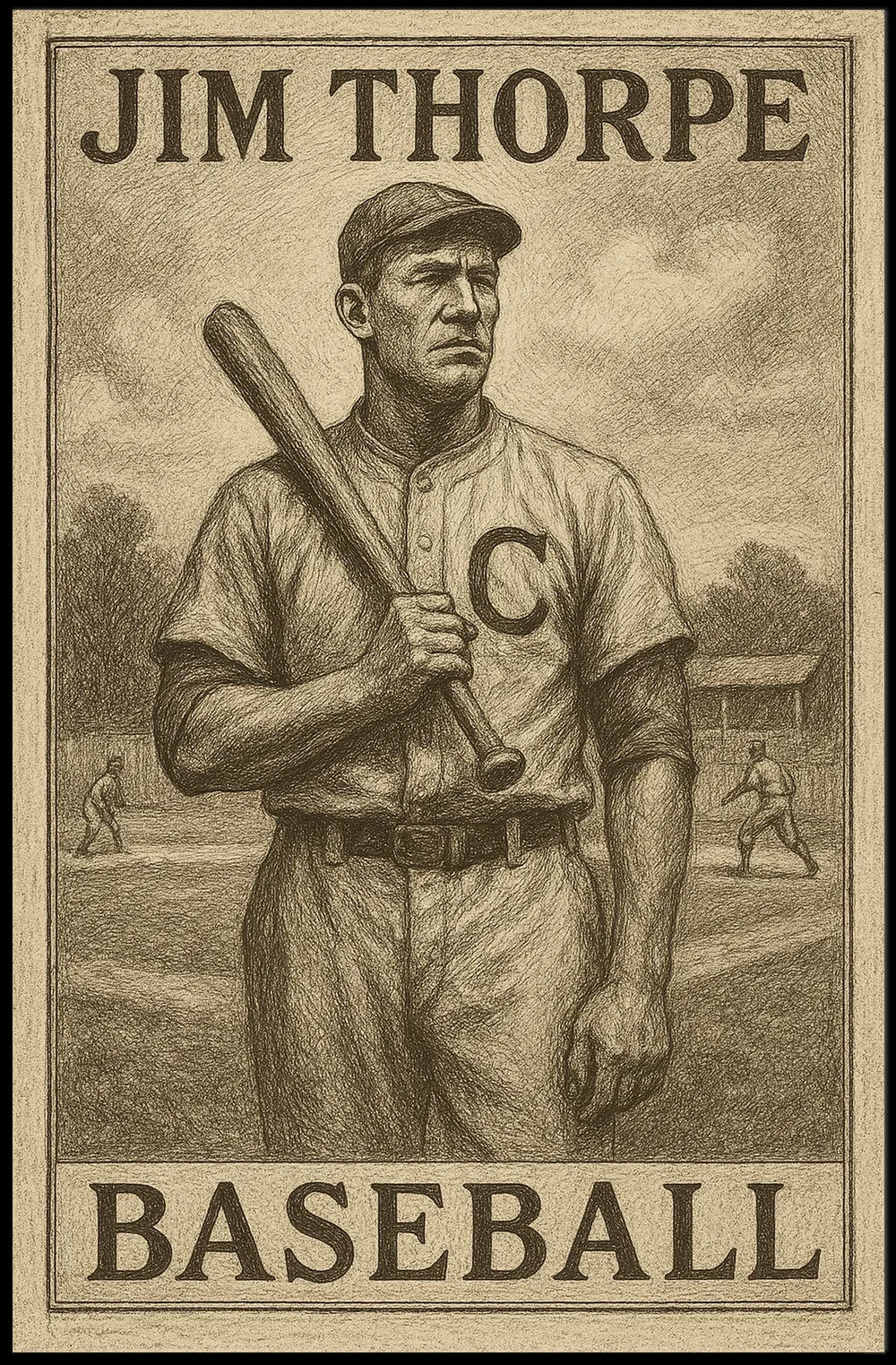 Vintage Baseball Celebration Art Poster