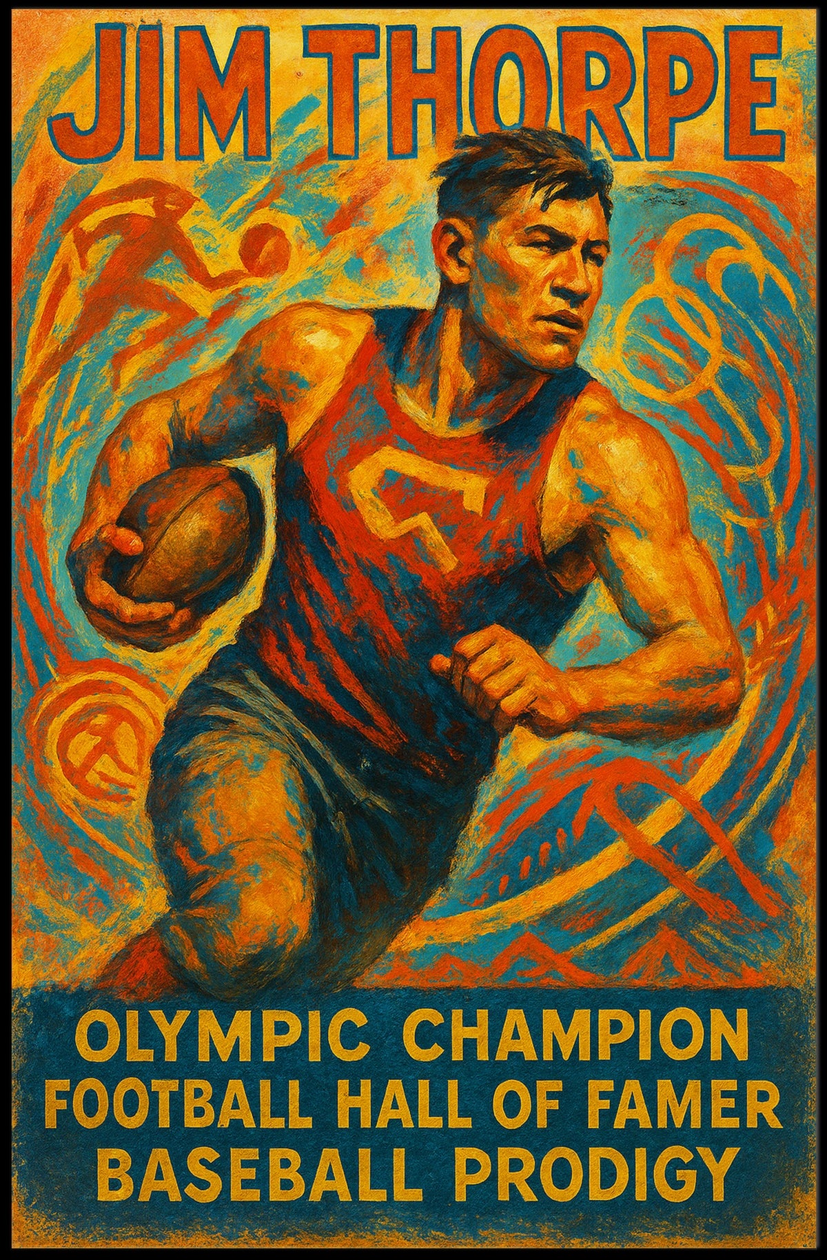 Celebrating a Sports Legend Jim Thorpe Poster