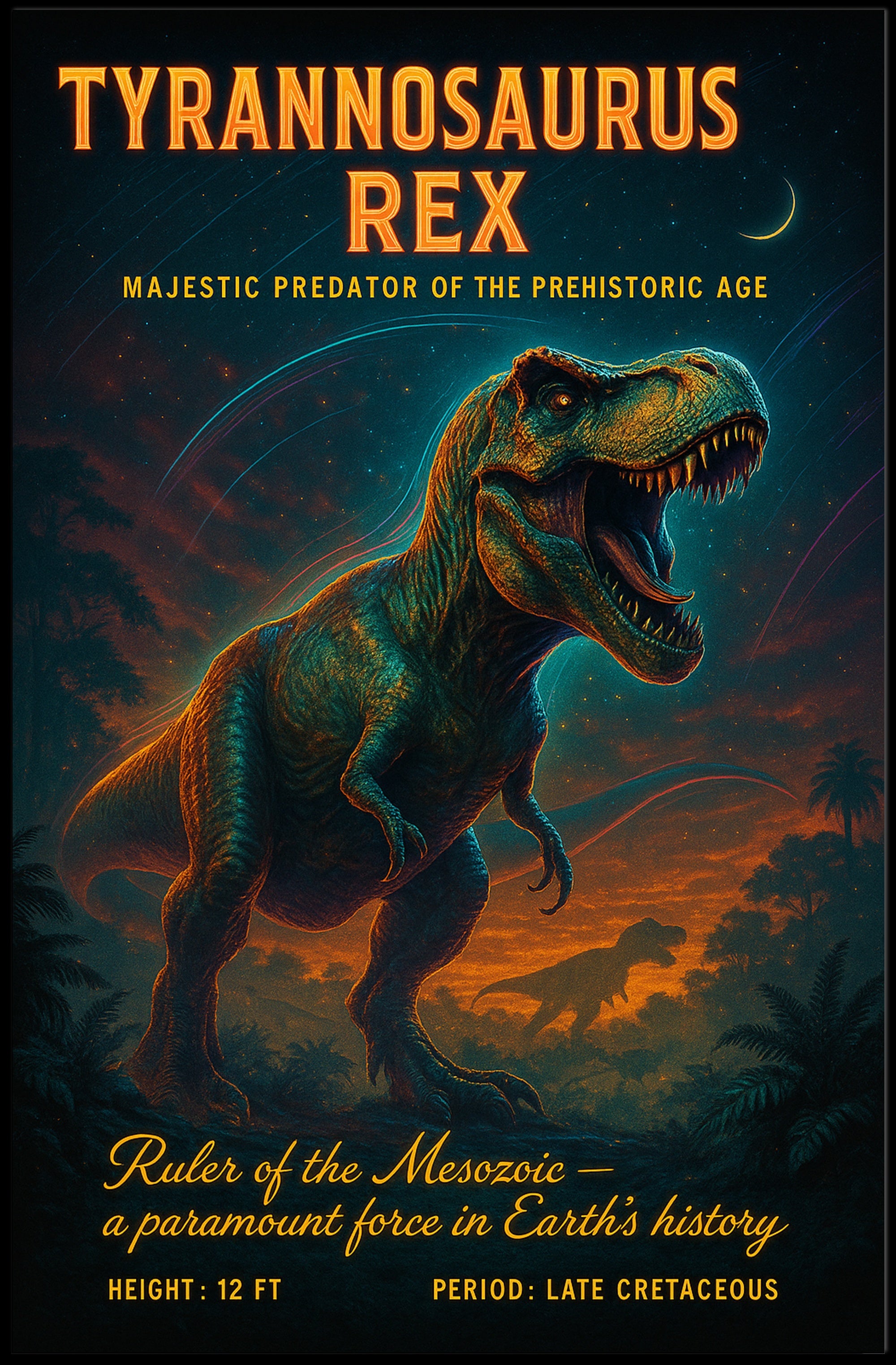 Tyrannosaurus Rex Majestic Adventure Animal Poster