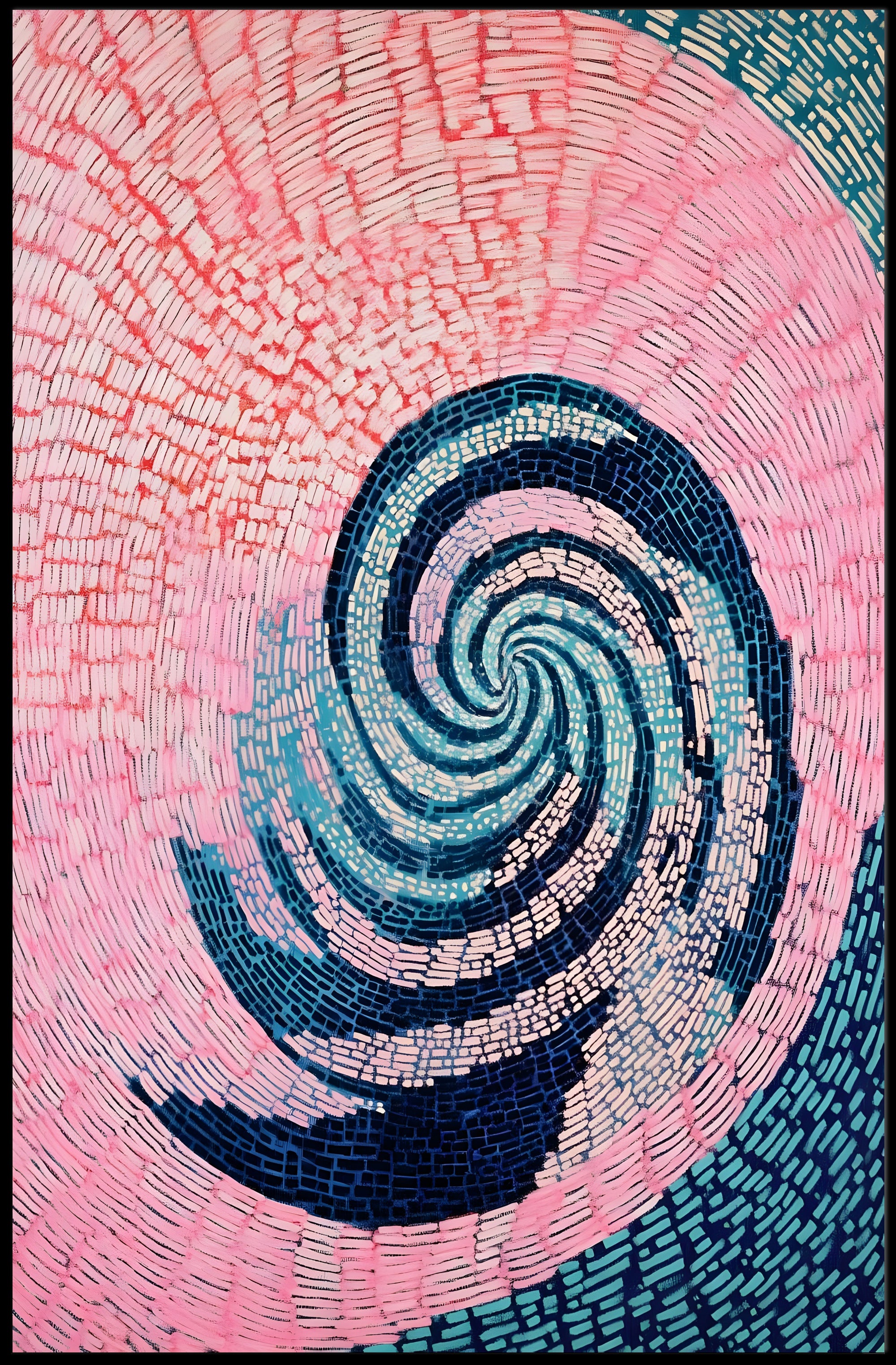 Swirling Mosaic Abstract Poster Wall Art Print
