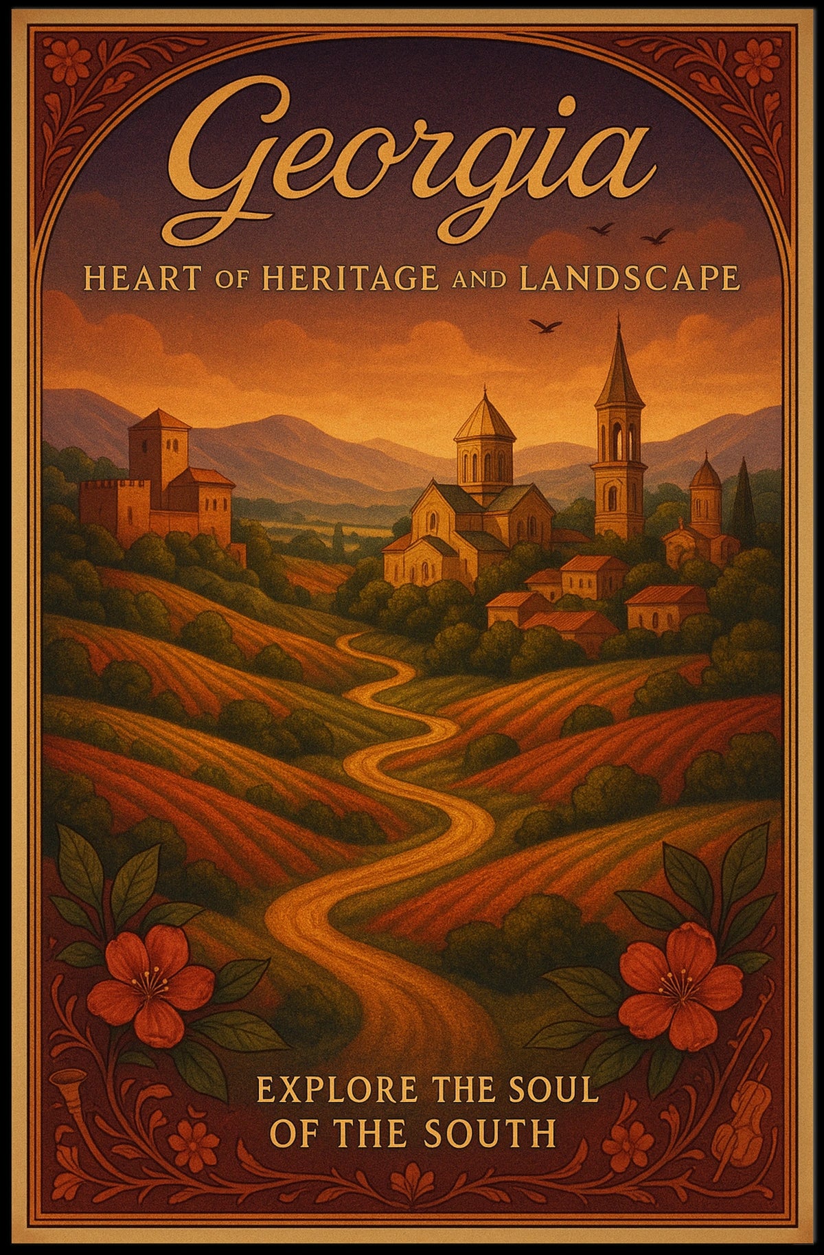 Georgia Heart Of Heritage And Poster