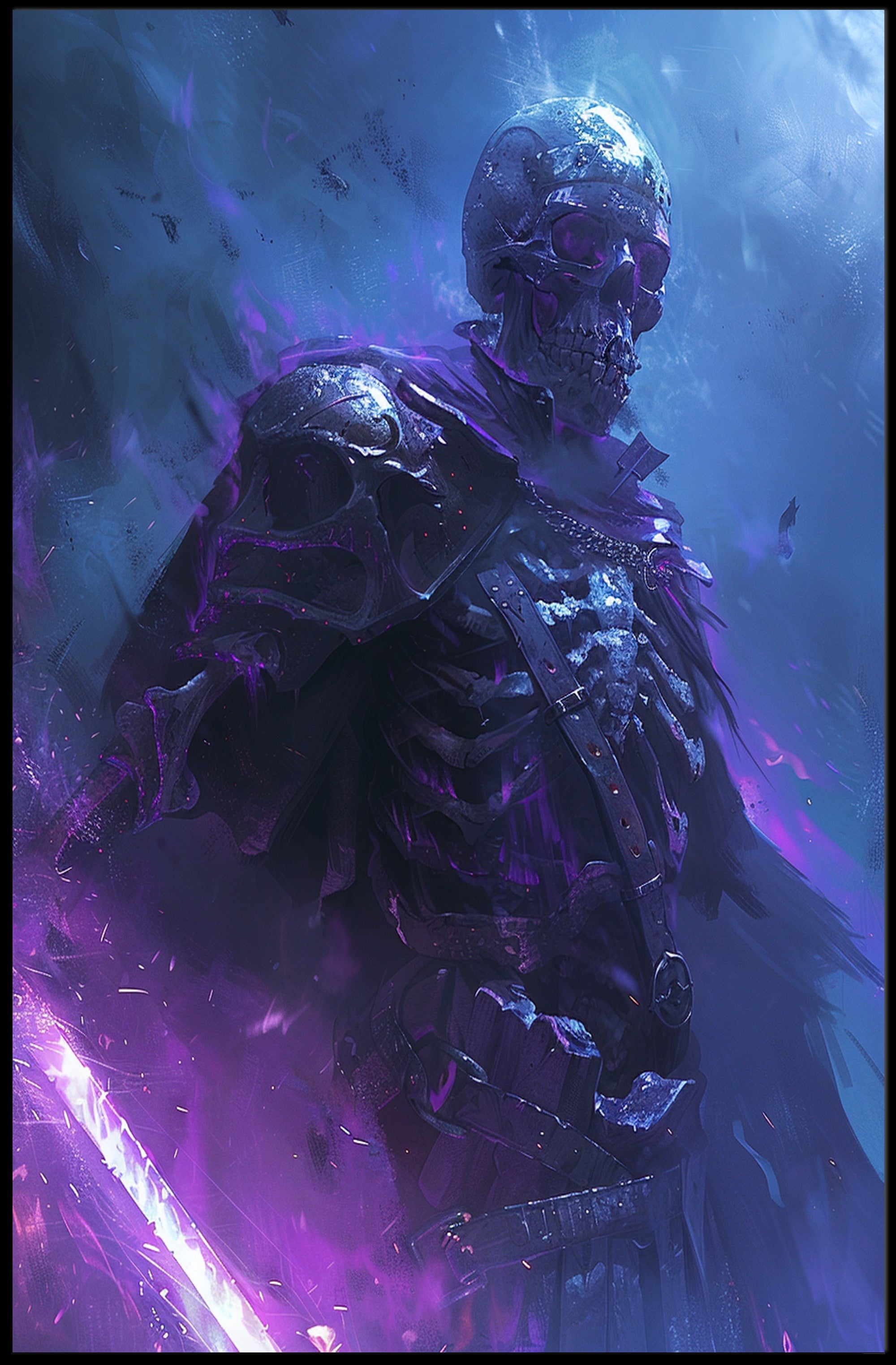 Mystic Skeleton Warrior in Fantasy or Mythology Poster PosterGoat