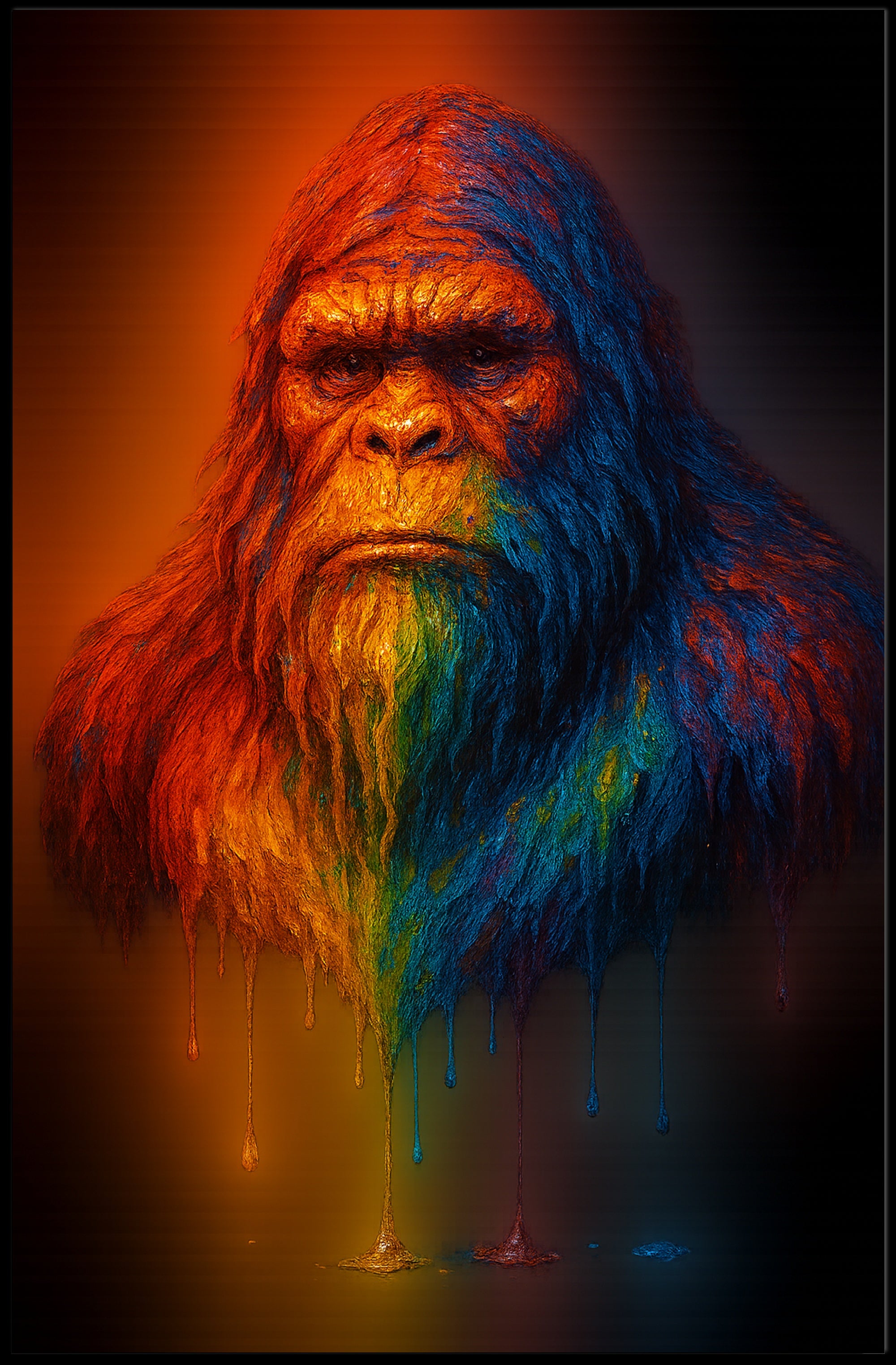 Vibrant Sasquatch Poster PosterGoat
