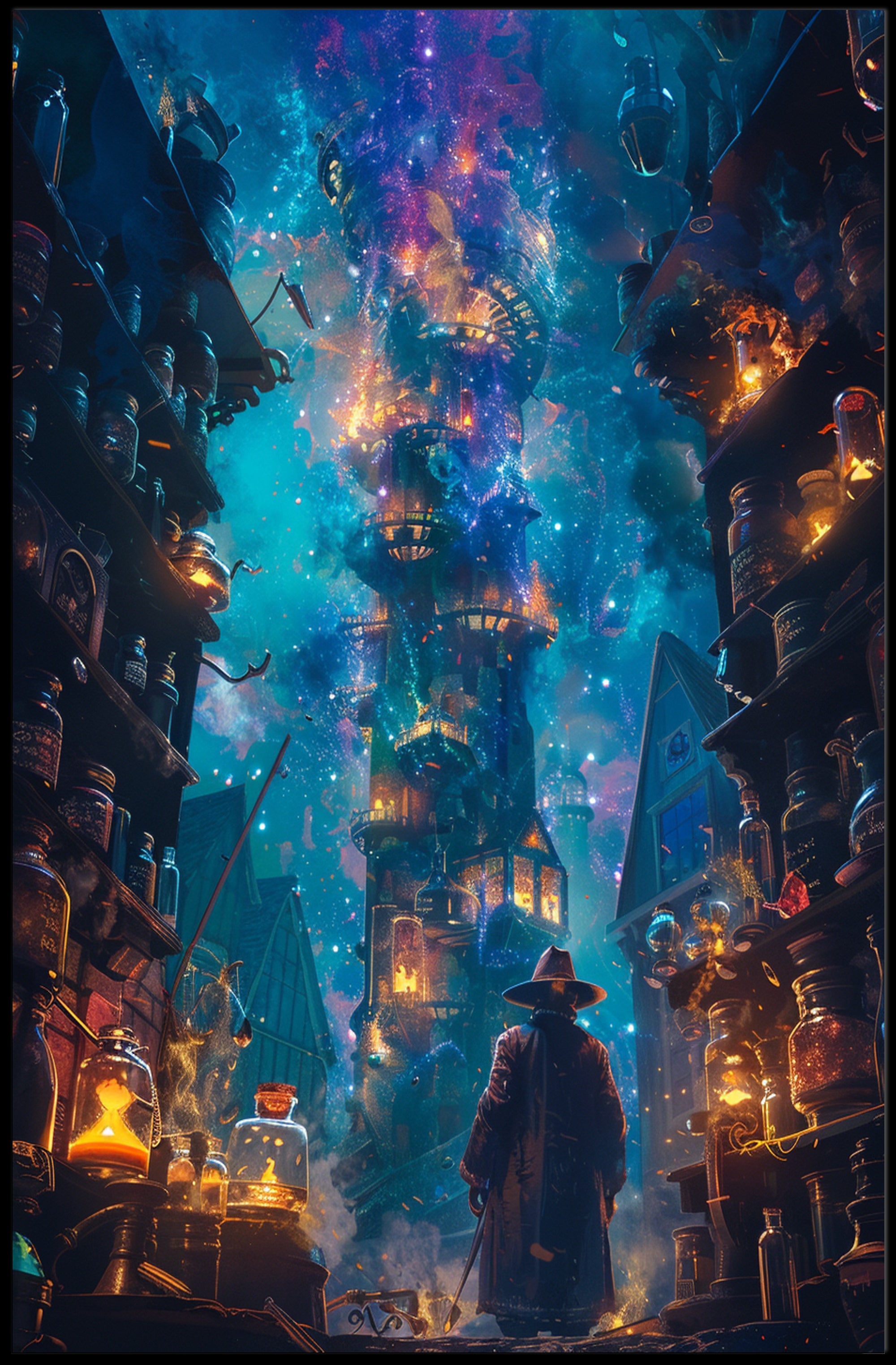 Mystical Realm Wizard Adventure Fantasy or Mythology Poster PosterGoat