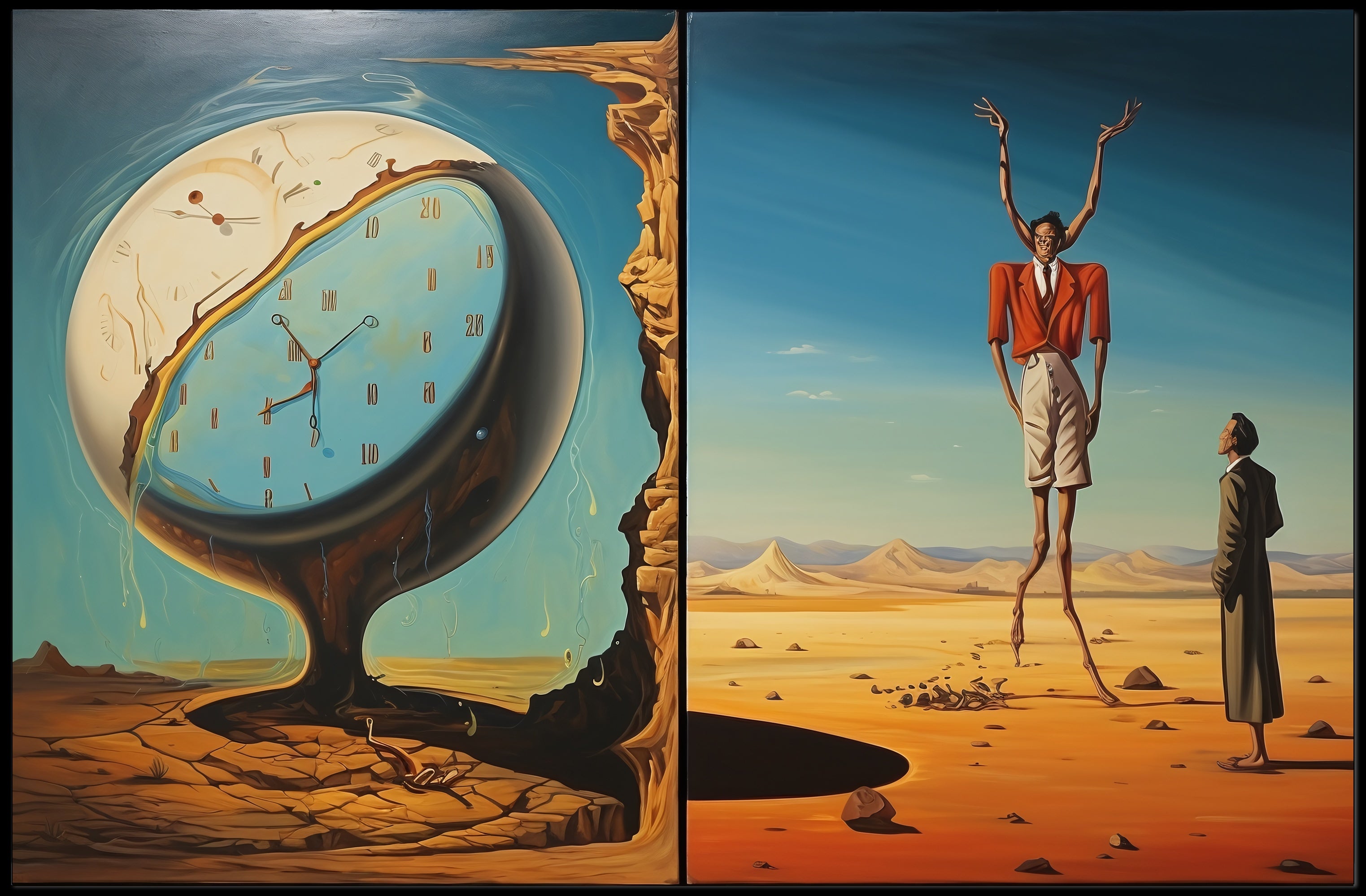 Surreal Time and Landscape Elements Abstract or Artistic Poster
