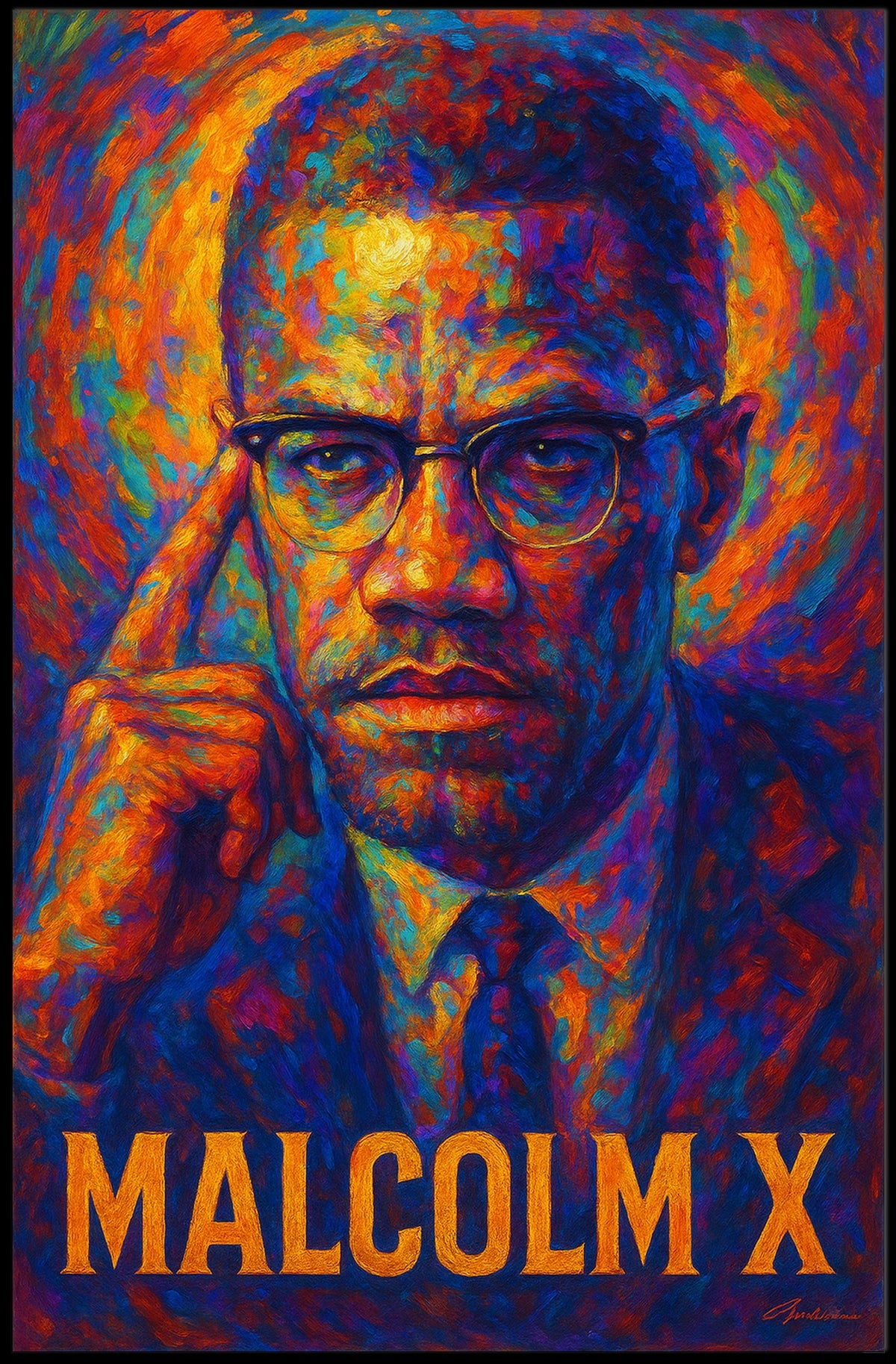 Malcolm X Iconic Leader Poster