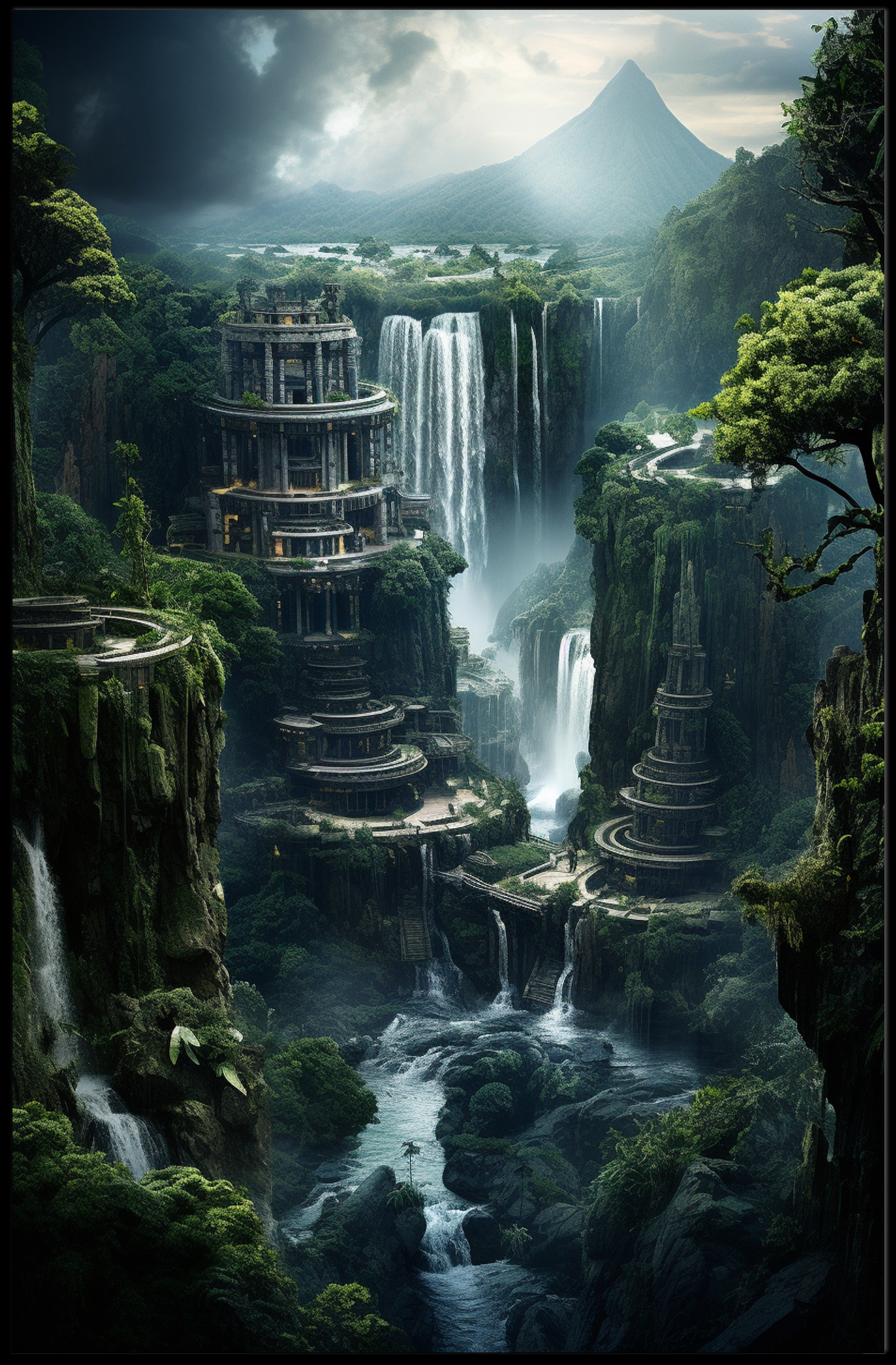 Enchanted Waterfalls Of The Lost City Poster