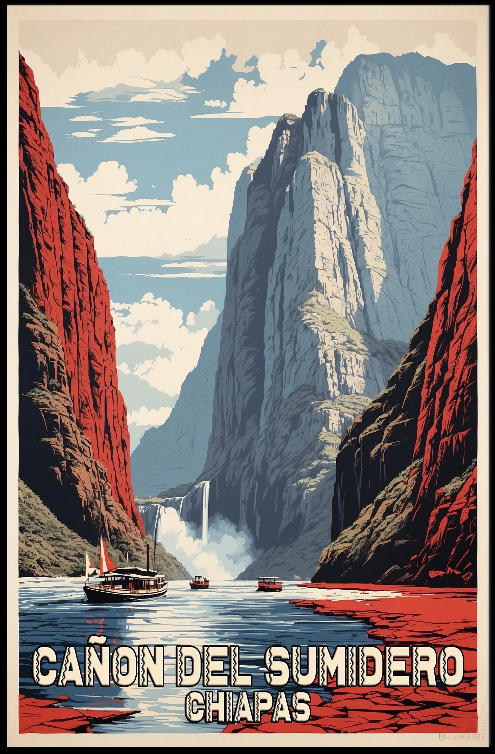 Cañón del Sumidero Scenic Travel Adventure Poster