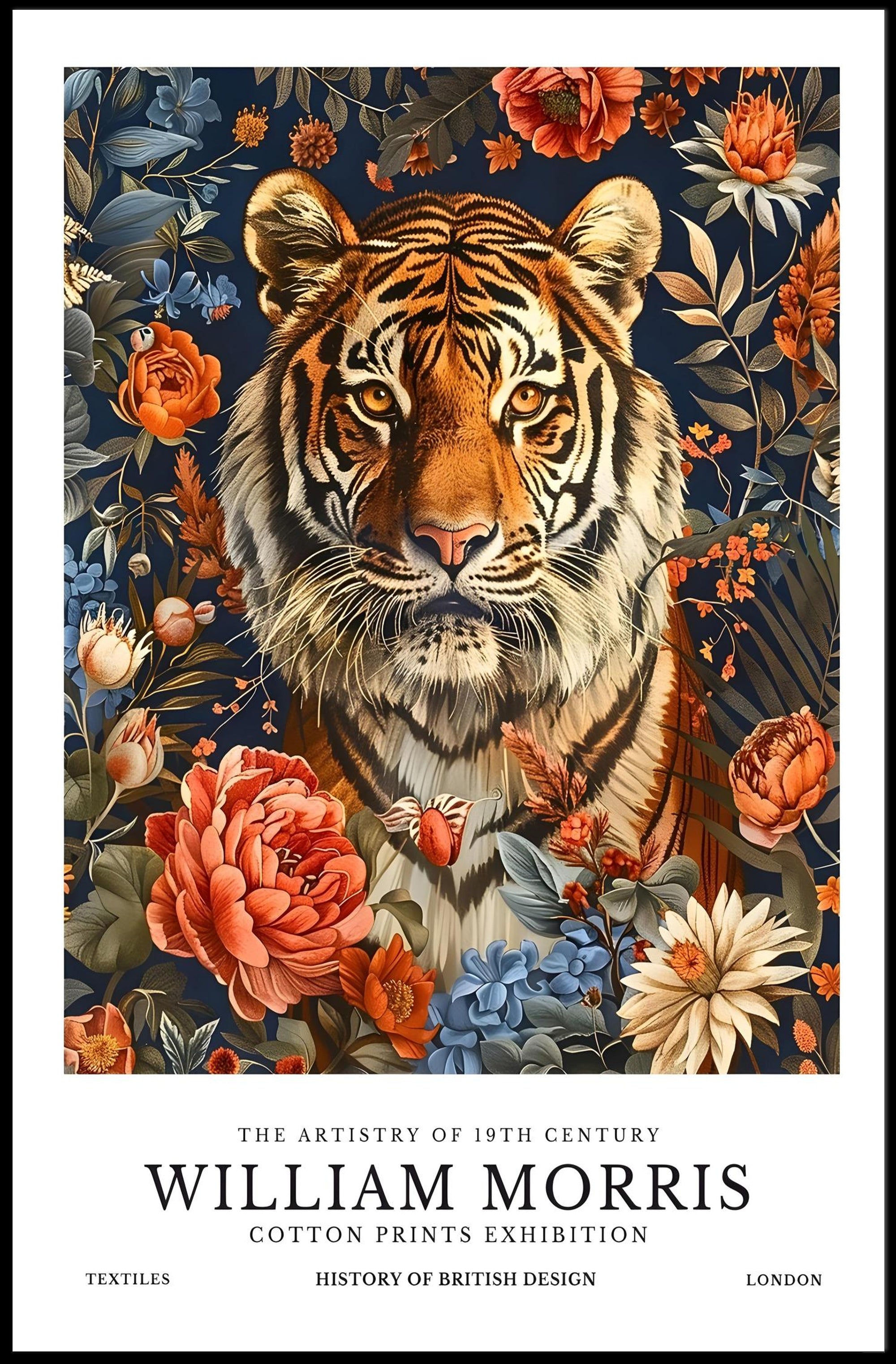 William Morris Tiger Nature Artistic Heritage Poster