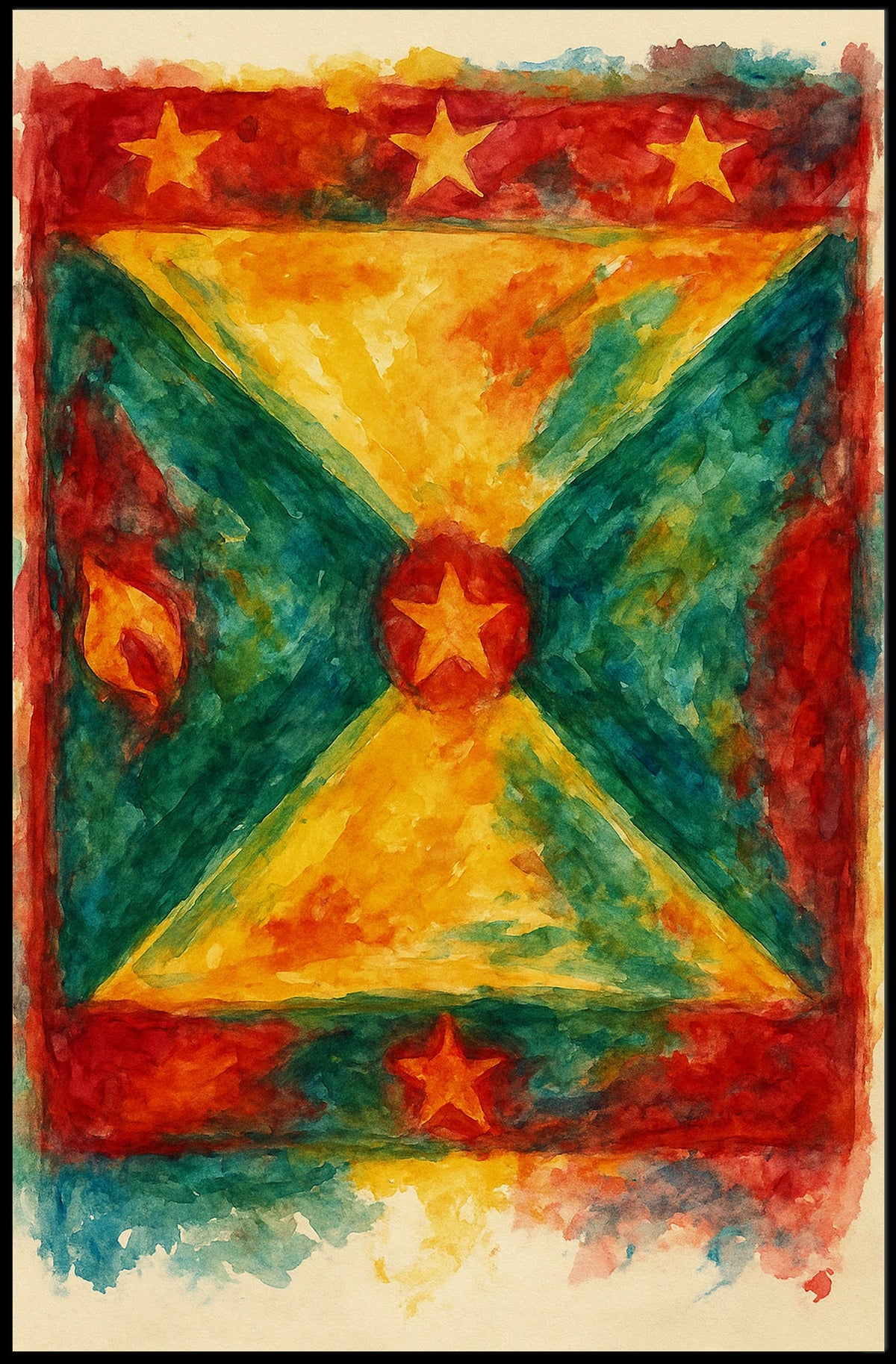 Vibrant Flag Art Poster