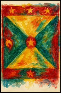 Vibrant Flag Art Poster