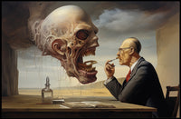 Surreal Encounter in Abstract or Artistic Poster