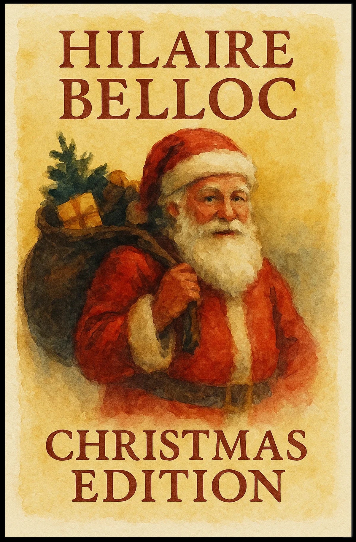 Hilaire Belloc Vintage Christmas Literature Cultural Poster