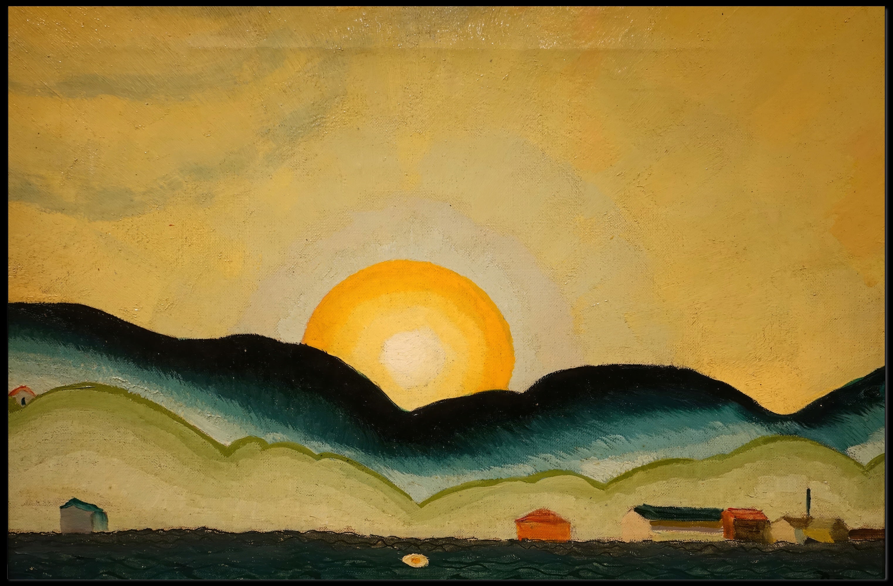 Sunrise Over Hills Poster