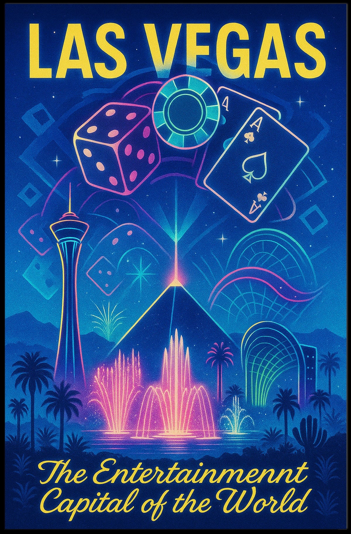 Las Vegas The Entertainment Capital Poster