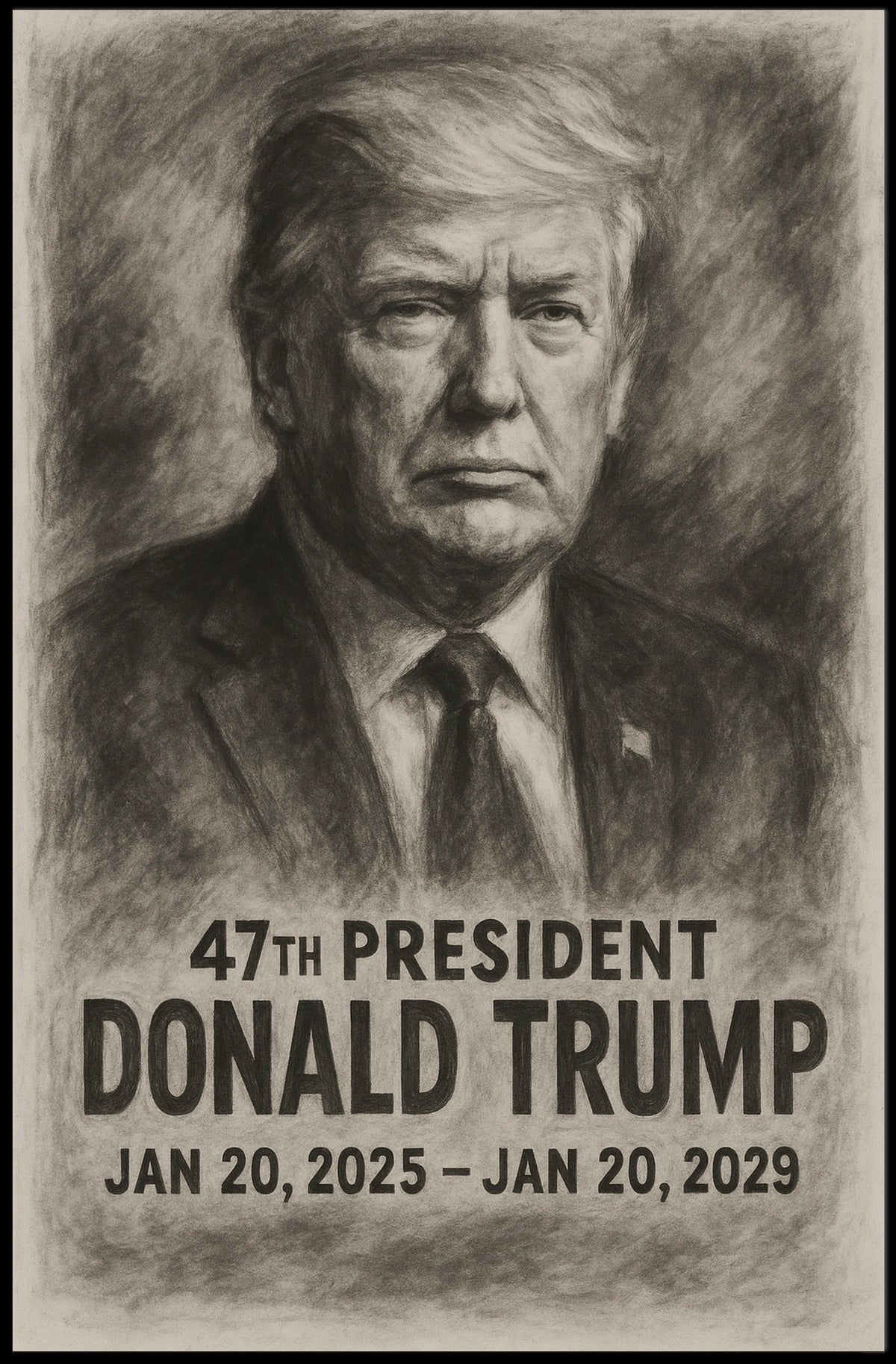 Donald Trump Resolute Leadership in Focus Poster