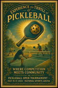 Pickleball Open Tournament 2024 Poster