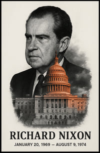Richard Nixon 37th President of the United States Reflections Poster