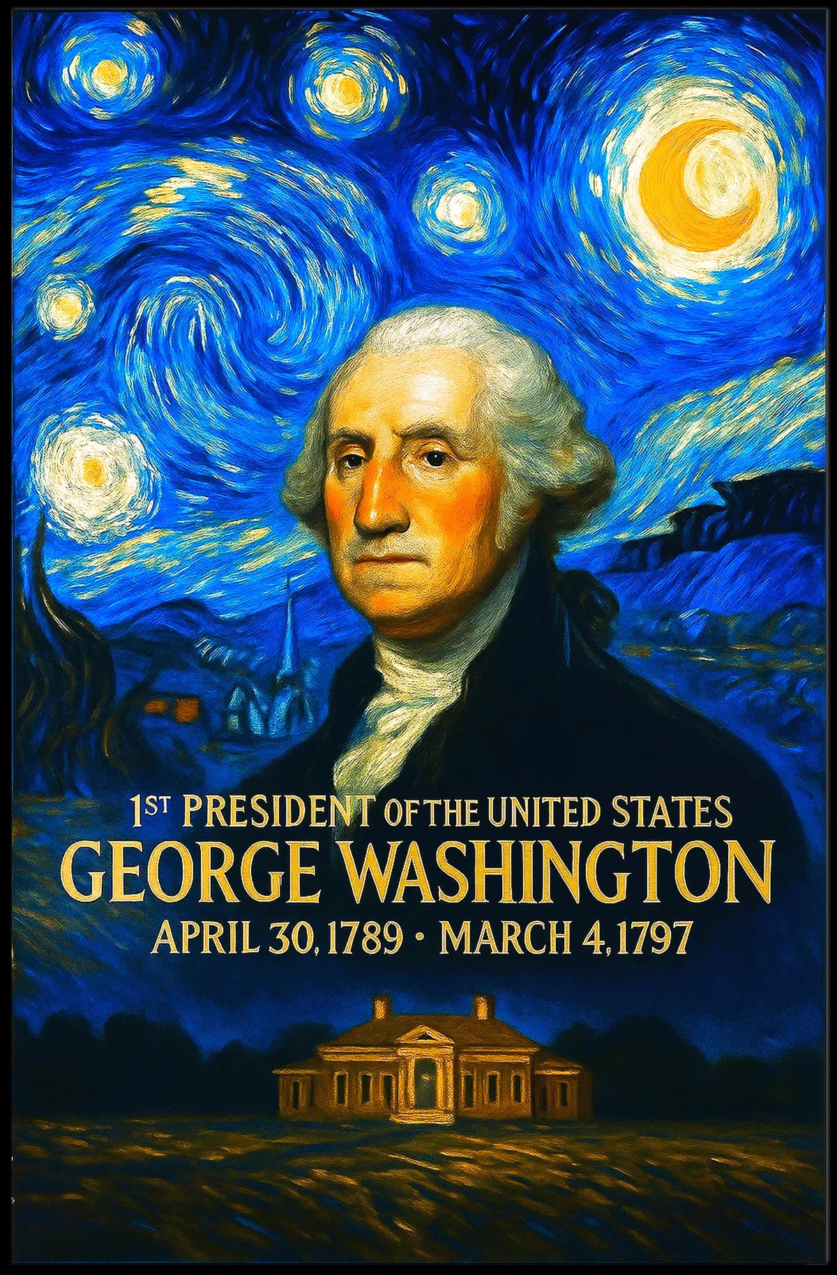 George Washington 1st President of the United States Presidential Masterpiece Series Poster