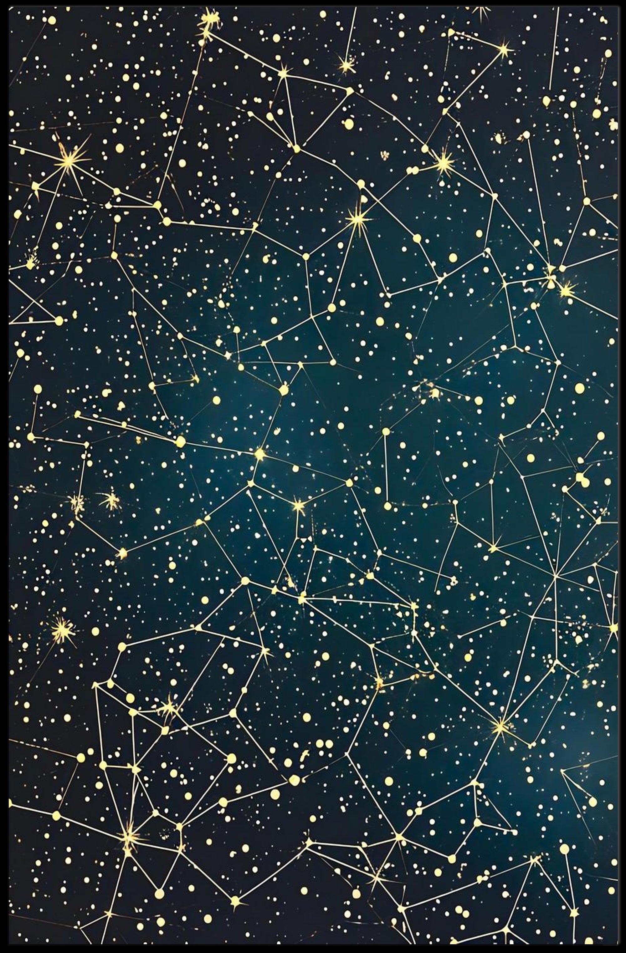 Starry Night Constellations Poster in Space or Astronomy Poster