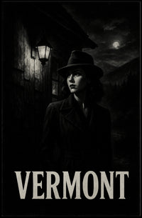 Vermont Noir Vintage Travel Poster