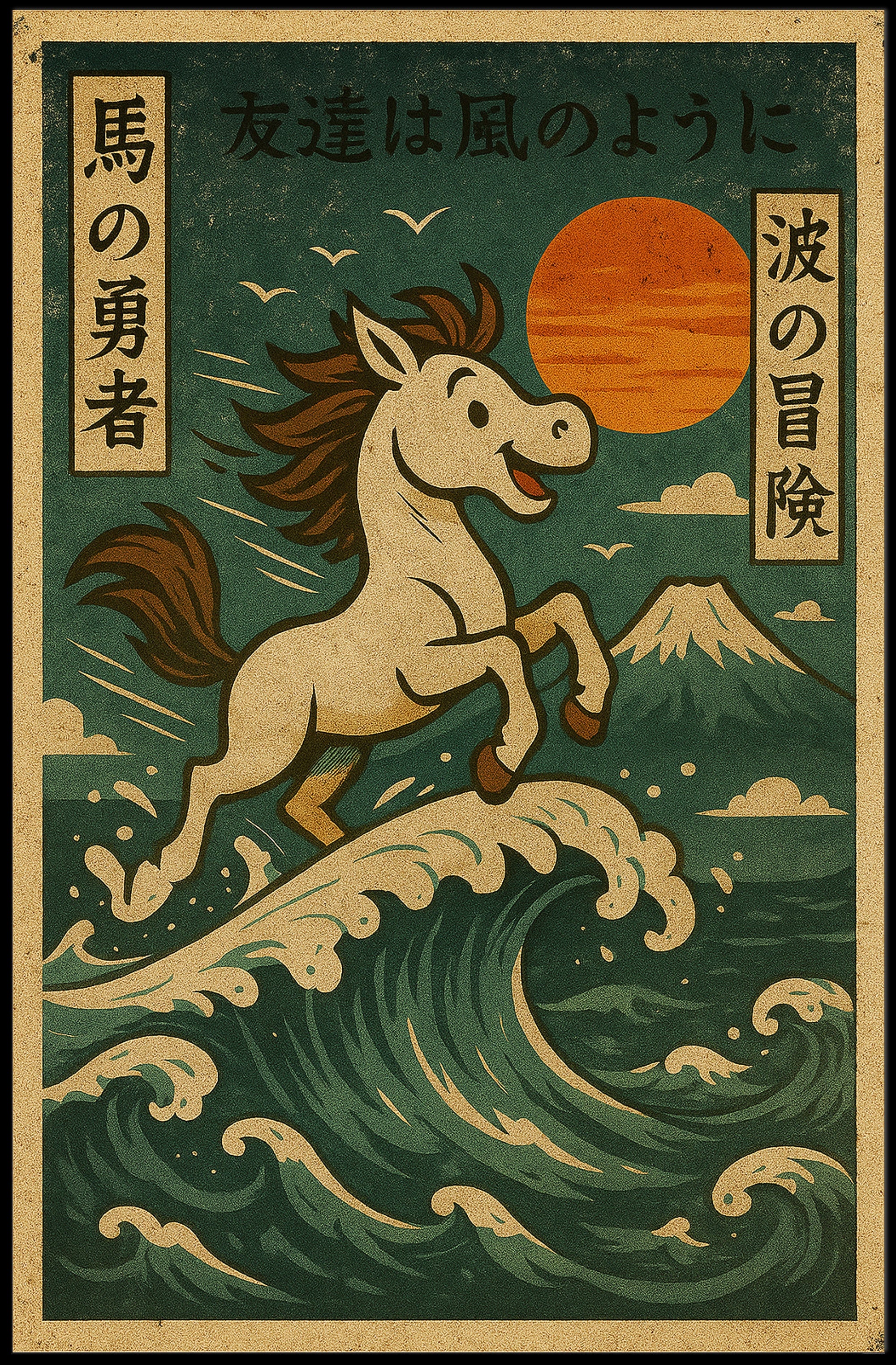 The Brave Horses Adventure Poster PosterGoat