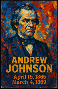 Andrew Johnson 17th President of the United States Glitch Hop Art Poster