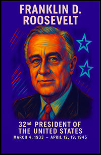 Franklin D. Roosevelt 32nd President Poster